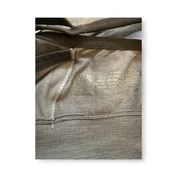 Victoria Secret PINK Charcoal Grey and Black Bralette Sports Bra Size Large - Picture 5 of 5